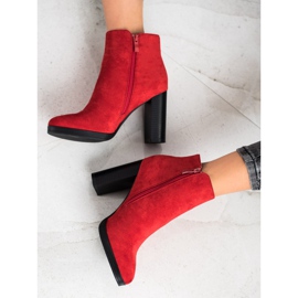 Super Me Botas de tacón de moda rojo 2