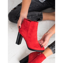 Super Me Botas de tacón de moda rojo 3