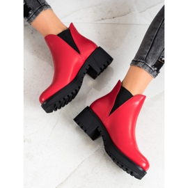 Super Mode Botas sin cordones de piel ecológica rojo 1 Super Mode Botas sin cordones de piel ecológica rojo 1