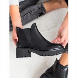 Super Mode Botas sin cordones de piel ecológica negro 3