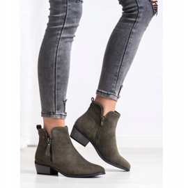 J. Star Botas con cremallera decorativa verde 2