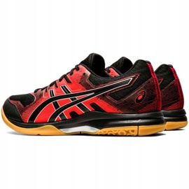 Zapatillas de voleibol Asics Gel Rocket 9 negro-rojo 1071A030 003 para hombre 4