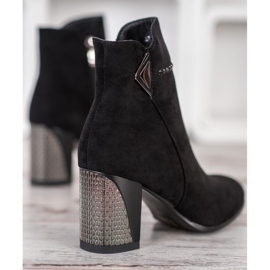Goodin Botas de gamuza elegantes negro 3