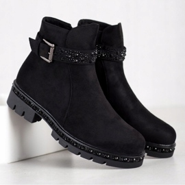 Bella Star Botines negros con adornos 4