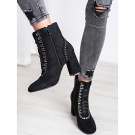 SHELOVET Botines atados en un poste negro 3