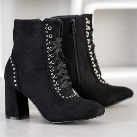 SHELOVET Botines atados en un poste negro 5