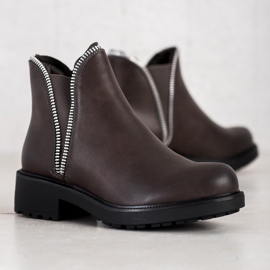 SHELOVET Botas Chelsea con estilo gris 4