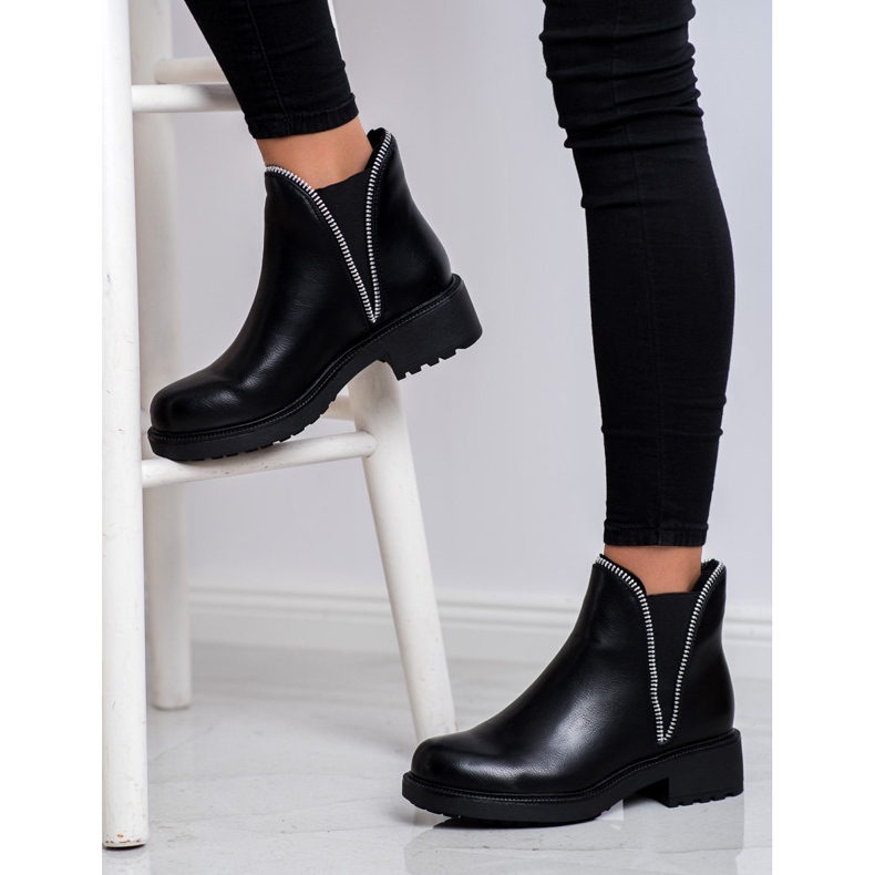 SHELOVET Botas Chelsea con estilo negro 2 SHELOVET Botas Chelsea con estilo negro 2