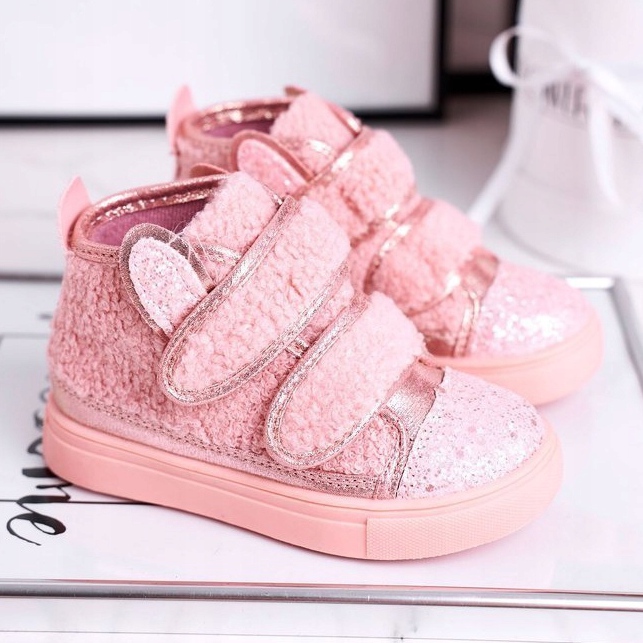 FRROCK Zapatillas para niños High Warm Pink Clifford rosa 1