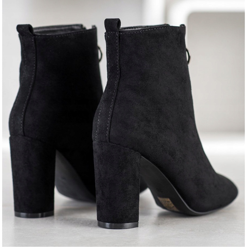 WELLSPRING Botas con cremallera decorativa negro 1