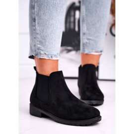 Black Shaggy botas negras para mujer negro 2