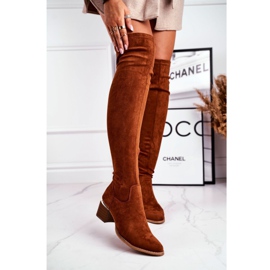 EVE Botas hasta la rodilla de mujer ante ecológico camel Can't Stop marrón multicolor 1