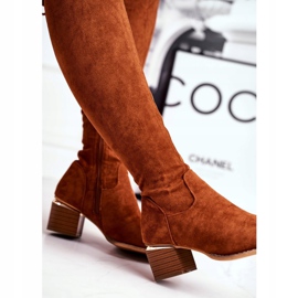 EVE Botas hasta la rodilla de mujer ante ecológico camel Can't Stop marrón multicolor 5