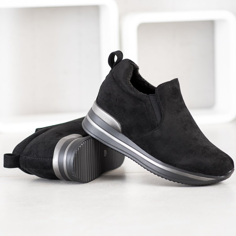 Gogo Zapatos calientes en la plataforma negro 1