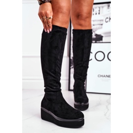 Botas de mujer Sergio Leone en la plataforma negro KZ732 1