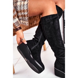 Botas de mujer Sergio Leone en la plataforma negro KZ732 2