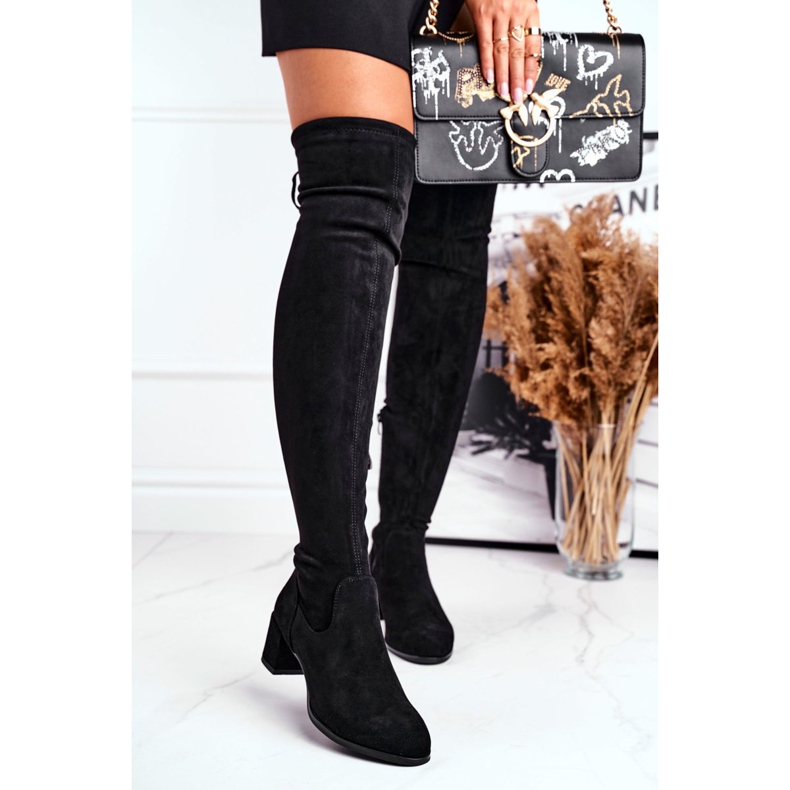 Botas de mujer Sergio Leone lycra negro KZ281 2