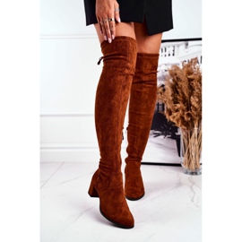 Botas de mujer Sergio Leone lycra camel KZ281 marrón multicolor 1