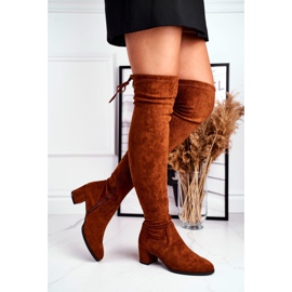 Botas de mujer Sergio Leone lycra camel KZ281 marrón multicolor 3