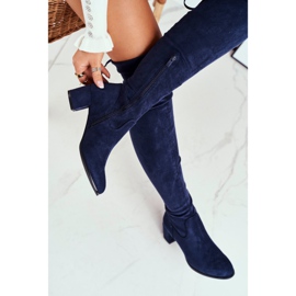 Botas de mujer Sergio Leone lycra azul marino KZ281 3