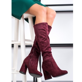 Sweet Shoes Botas granates con estilo rojo multicolor 2