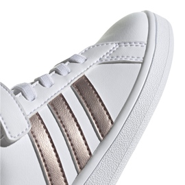 Zapatillas adidas Grand Court C blancas para niños EF0107 blanco dorado 3