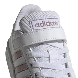 Zapatillas adidas Grand Court C blancas para niños EF0107 blanco dorado 4
