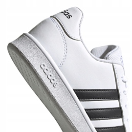 Zapatillas para niños adidas Grand Court K blancas y negras EF0103 blanco 3