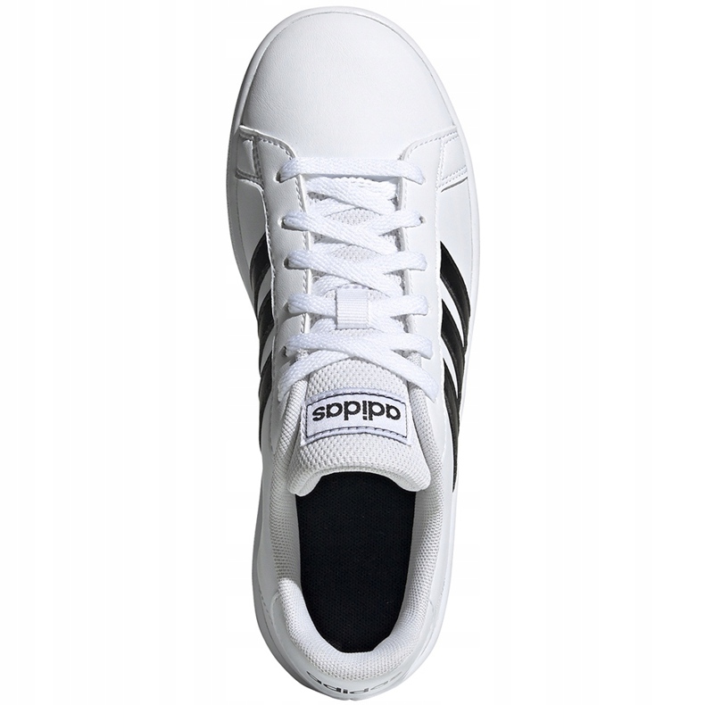Zapatillas para niños adidas Grand Court K blancas y negras EF0103 blanco 1