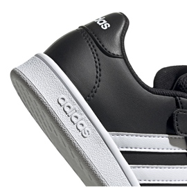 Zapatillas adidas Grand Court C para niños negras y blancas EF0108 negro 4
