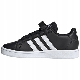 Zapatillas adidas Grand Court C para niños negras y blancas EF0108 negro 2