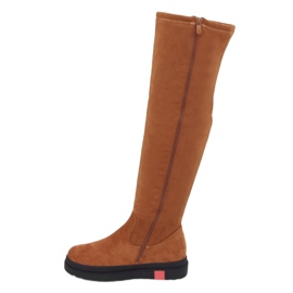 Botas por encima de la rodilla camel grueso NS135P suela Camel marrón 1 Botas por encima de la rodilla camel grueso NS135P suela Camel marrón 1