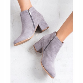 Bella Paris Botas de tacón alto con estilo gris 4