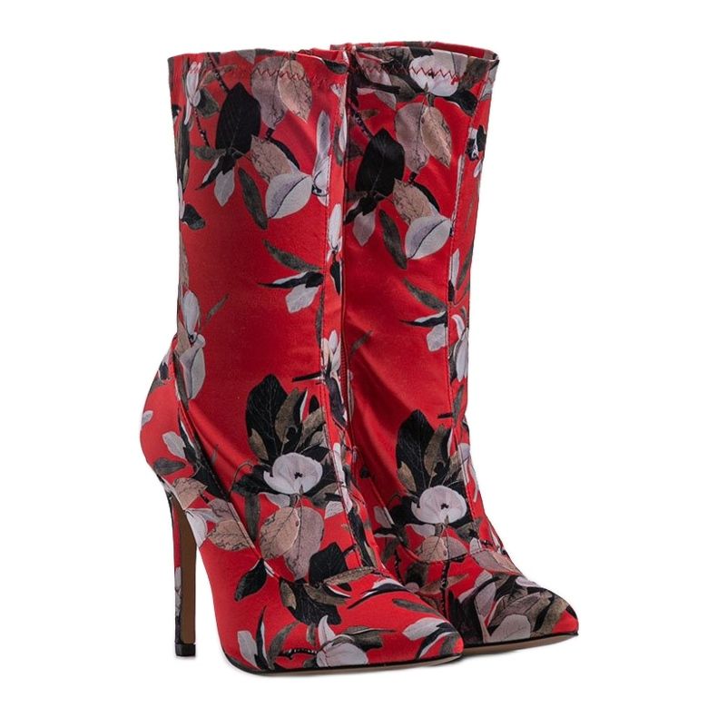 Botines rojos con calcetín Santana 1 Botines rojos con calcetín Santana 1