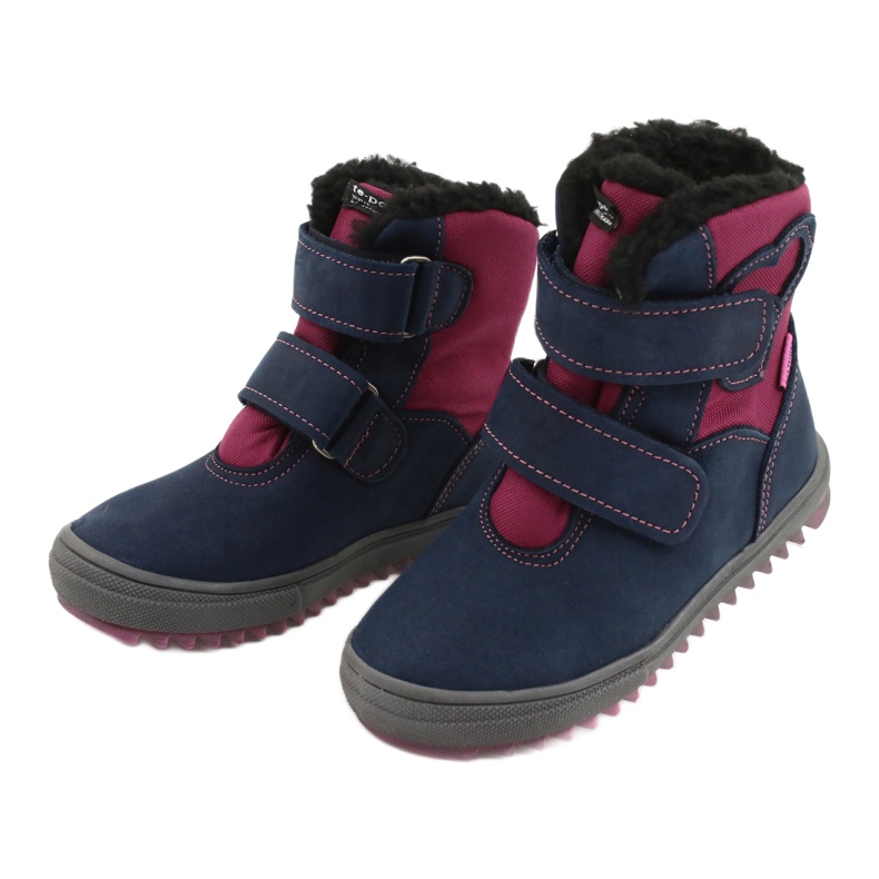 Botas con membrana TE-POR Mazurek 1351 M azul marino rosa 3