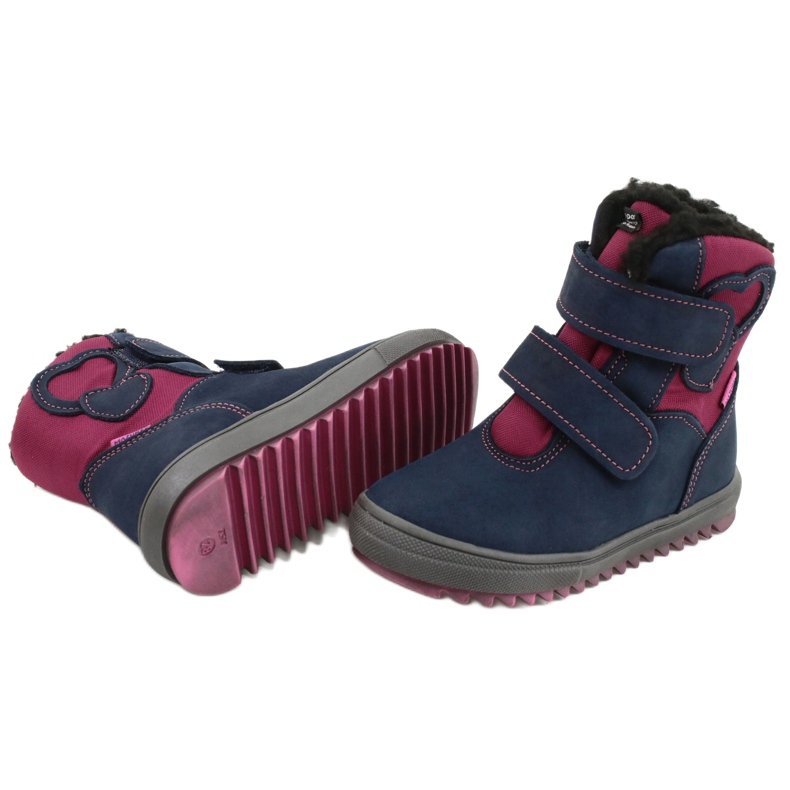 Botas con membrana TE-POR Mazurek 1351 M azul marino rosa 4