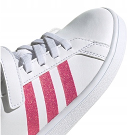 Zapatillas adidas Grand Court C para niños blanco-rosa EG3811 rosado 4
