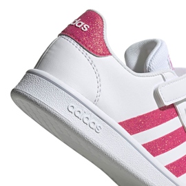 Zapatillas adidas Grand Court C para niños blanco-rosa EG3811 rosado 3