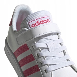 Zapatillas adidas Grand Court C para niños blanco-rosa EG3811 rosado 5