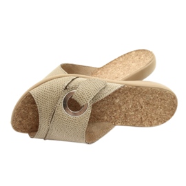 Zapatos de mujer befado pu 265D018 beige 5