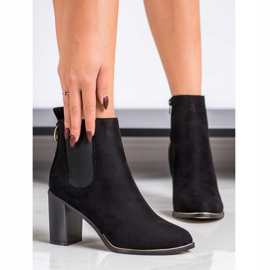 Fashion Botas en un poste alto negro 1