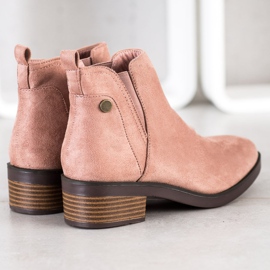 Clowse Botines Chelsea casuales en polvo rosado 3