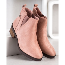 Clowse Botines Chelsea casuales en polvo rosado 4