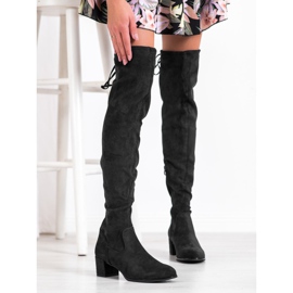 Botas por encima de la rodilla de Sergio Leone negro 2