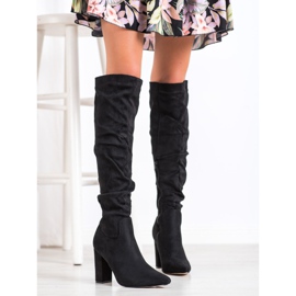 SHELOVET Botas elegantes en un poste negro 2