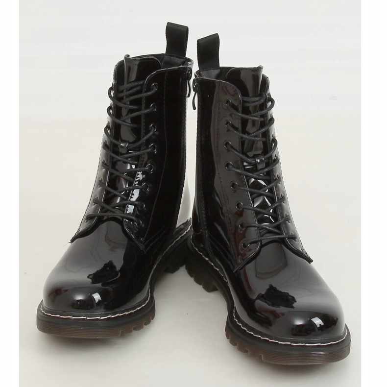 Chaquetas martens lacadas en negro MS-1945 Negro 2