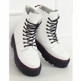 Botas Martens de suela alta, blanco KS-1255 Blanco 1