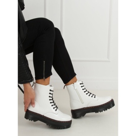Botas Martens de suela alta, blanco KS-1255 Blanco 4