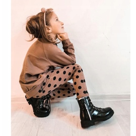 Vinceza Botas Infantiles Cálidas con Cremallera Falcon Negra Lacada negro 4