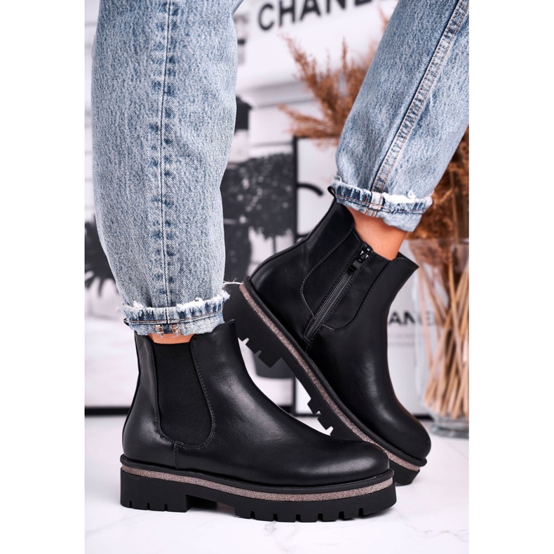 Botas negras para mujer Botas Jodhpur, Stiletto negro 1 Botas negras para mujer Botas Jodhpur, Stiletto negro 1